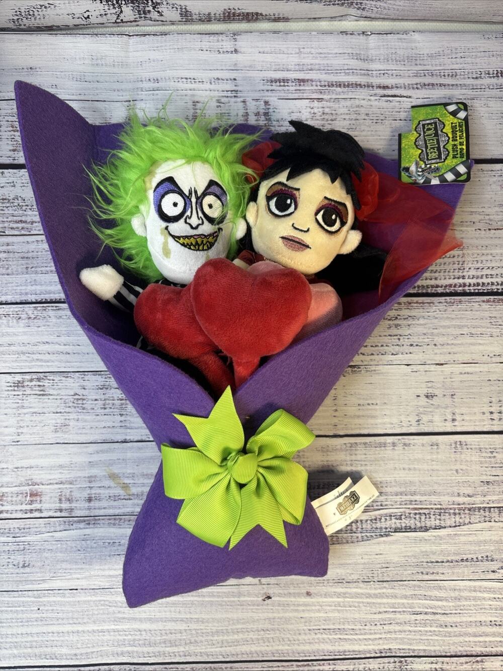 Beetlejuice Lydia 13" Plush Bouquet Ruz Valentine Halloween Tim Burton